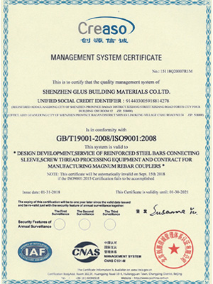 GLUS Management System Certificate (English edition)
